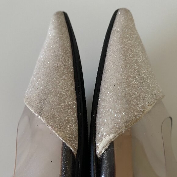 🇮🇹 Made in Italy - Gianvito Rossi Leather | PVC Glitter Plexi Pumps - Picture 17 of 17